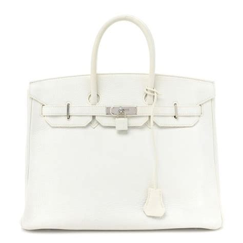 hermes taurillon clemence birkin 35 white zipper stop|Hermes Birkin 35 Taurillon Clemence White .